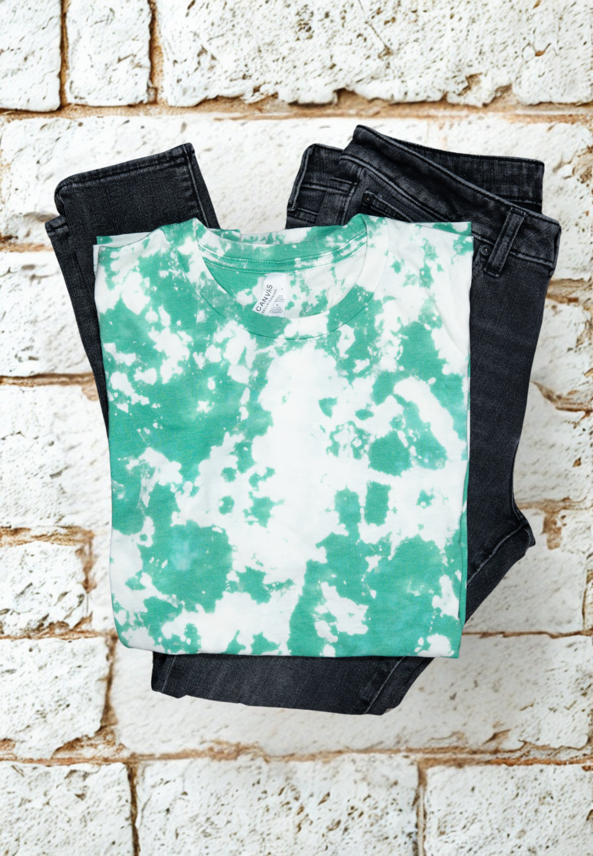 Mint Static Bleach Tee