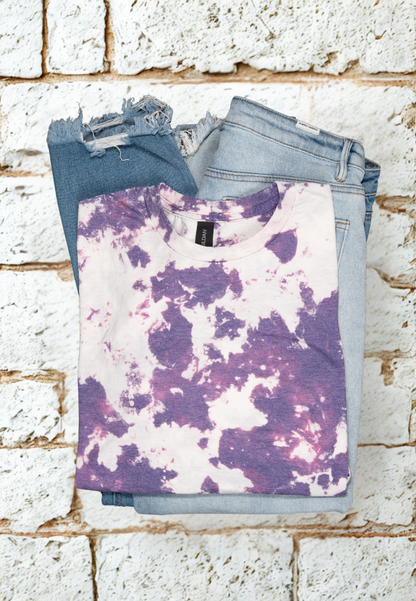 Violet Splash Bleach Tee