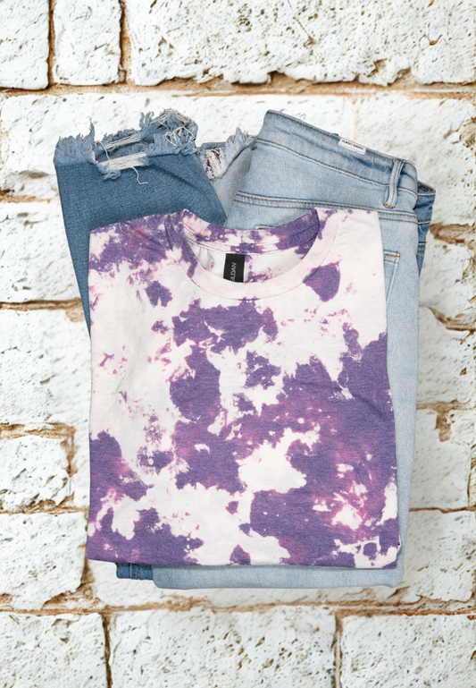 Violet Splash Bleach Tee