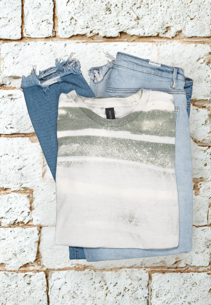 Sage Stripe Tee
